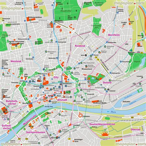 free city of frankfurt|downtown frankfurt germany map.